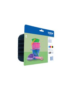 Brother LC-221 blækpatron 4 stk Original Standard udbytte Sort, Blå, Magenta, Gul